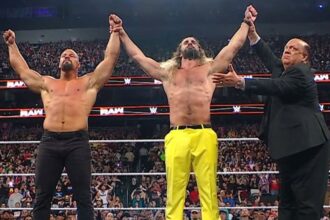 Bron Blakeker reveals himself as the new Paul Heyman Guy with Seth Rollins on 4/21 WWEAR