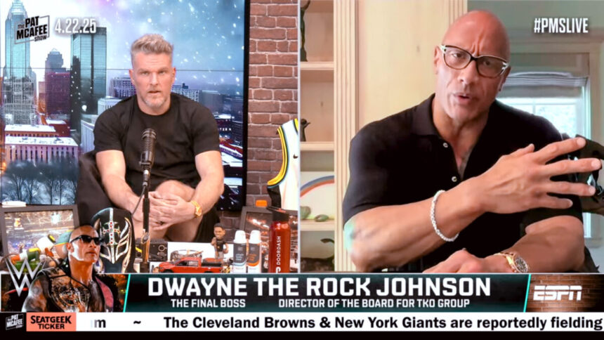 Rock breaks down his influence on WrestleMania 41, WWE Storyline, Pat McAfee Show
