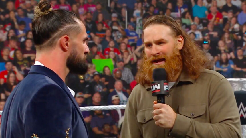 Sami Zayn declines Seth Rollins' offer and is destroyed by Bron Breakker in WWEAR