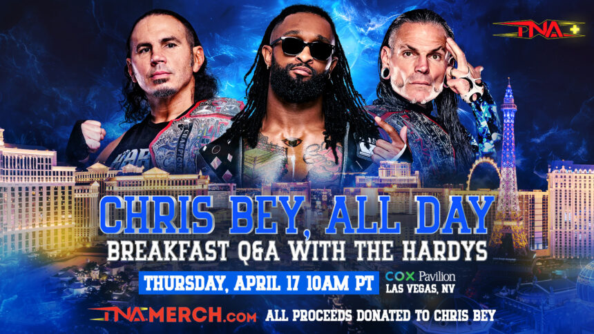 TNA Wrestling announced Chris Bay's major fundraiser on Thursday, April 17th, highlighted in a breakfast Q&A with Hardy