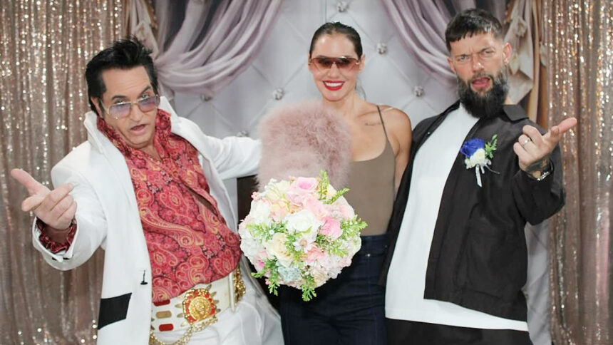 Finval & wife renew their wedding vows at a Las Vegas ceremony