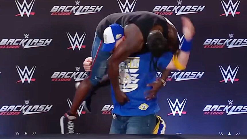 John Cena attacks R-Truth at WWE Backlash Post Show