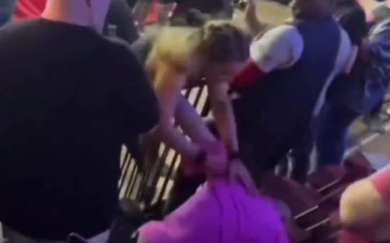 Natalia attacks Heclar after losing to Kensie Page in the NWA Crocket Cup