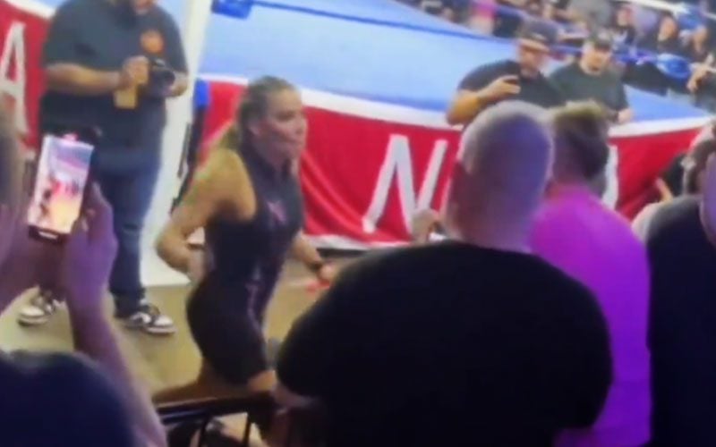 Natalia's NWA Heckler "Attack" was part of the show