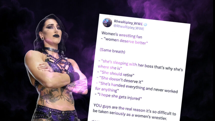 Rhea Ripley calls toxic behavior in women's wrestling fandom