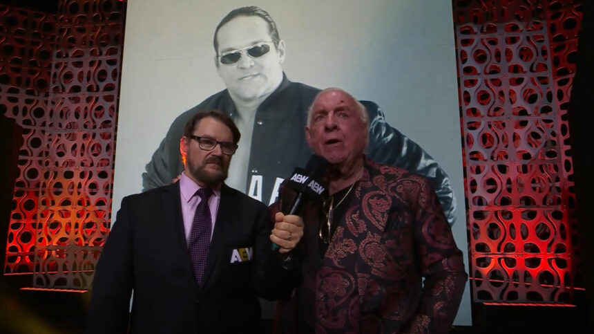 Rick Flair makes the promised appearance in the AEW Clash to honor Mango McMichael