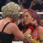 Toni Storm shares a kiss with Minasila Kawa after Double O Nothing 2025 Title Match