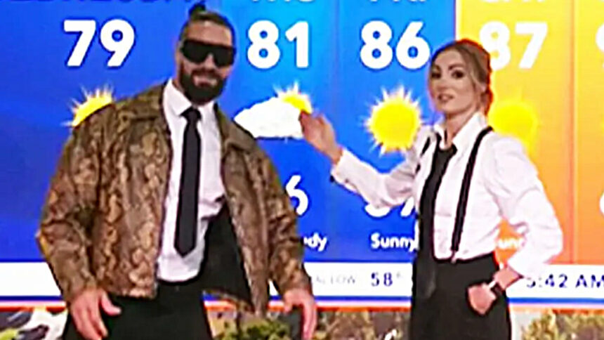 Becky Lynch & Seth Rollins Host Weather Before Bank Money