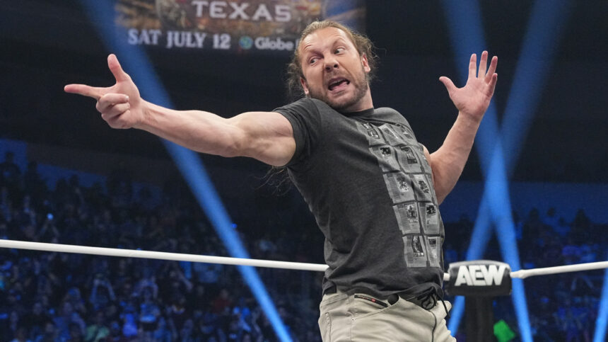 Kenny Omega holds the AEW International title to fight against Okada Okada at Fighter Fest