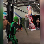 AAA roster destroys El Grande American Pinata while WWE Stars are watching