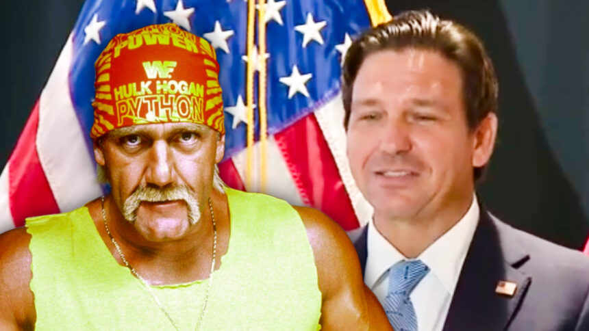 DeSantis suffocates Hulk Hogan remembers as "our superhero", protesters confuse the compliment