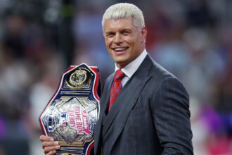 Custom WWE Title at Cody Rhodes Gift 2025 MLB Home Run Derby