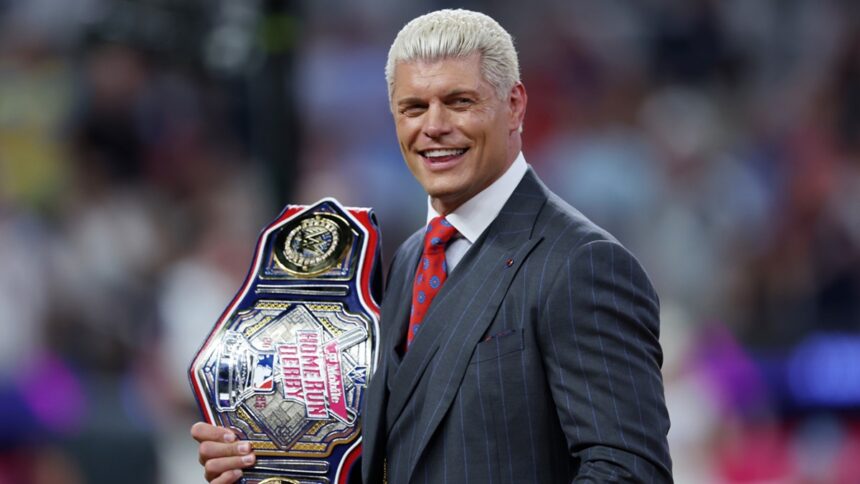 Custom WWE Title at Cody Rhodes Gift 2025 MLB Home Run Derby