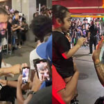 Fans gather behind Karrion Kross after the look of WWE RAW