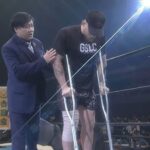 Gabe Kidd was forced to lose his G1 climax match due to a knee injury