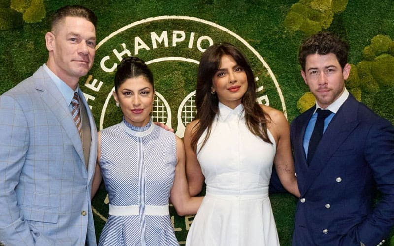 John Cena found him at Wimbledon with Nick Jonas and Priyanka Chopra