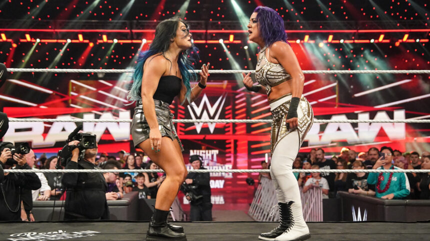 Lyra Valkyria & Bayley will disrupt around the ring after the WWE Raw Contender match ends in a draw