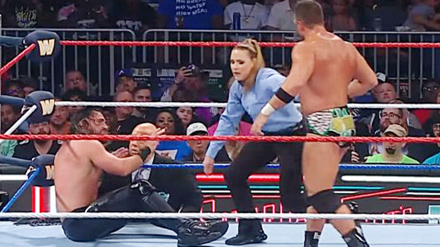 Seth Rollins was injured in the main event of WWE Saturday Night