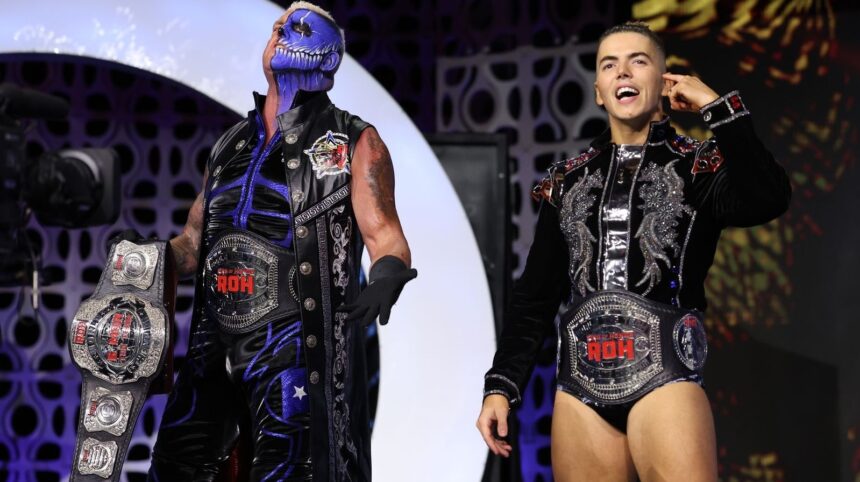 The Texas sons hold the ROH tag title in Supercard of Honor. Added to AEW with kickoff