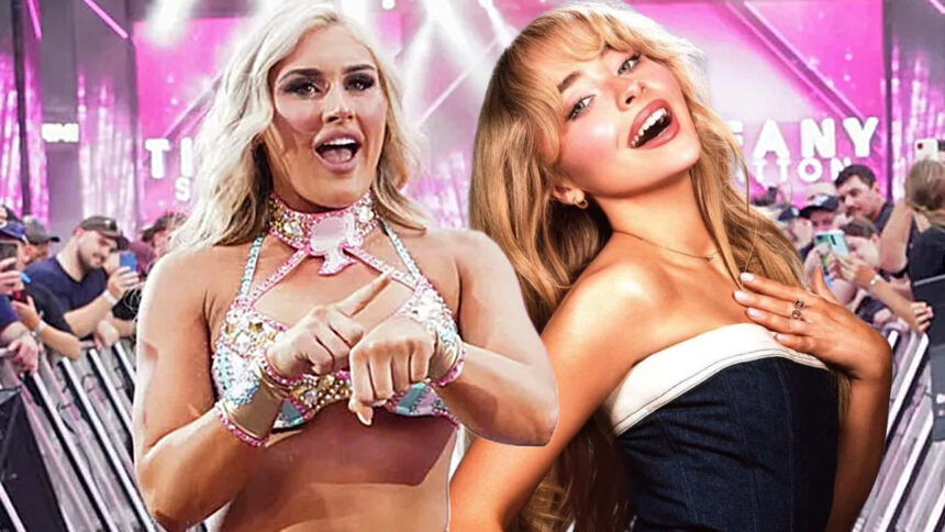 Tiffany Stratton compared to Sabrina Carpenter in the New York Mets Game