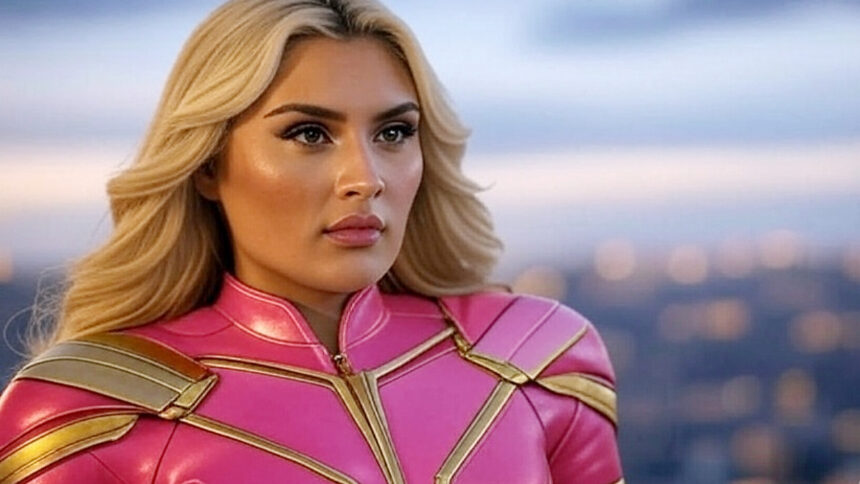 Tiffany Stratton's eyes surprise the film's role as Buff Barbie
