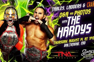 TNA Wrestling presents tables, ladders and crabs: nights with Jeff and Matt Hardy at Jimmy's famous seafood in Baltimore