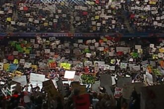 The wildest sign WWE crowd has ever held up on TV