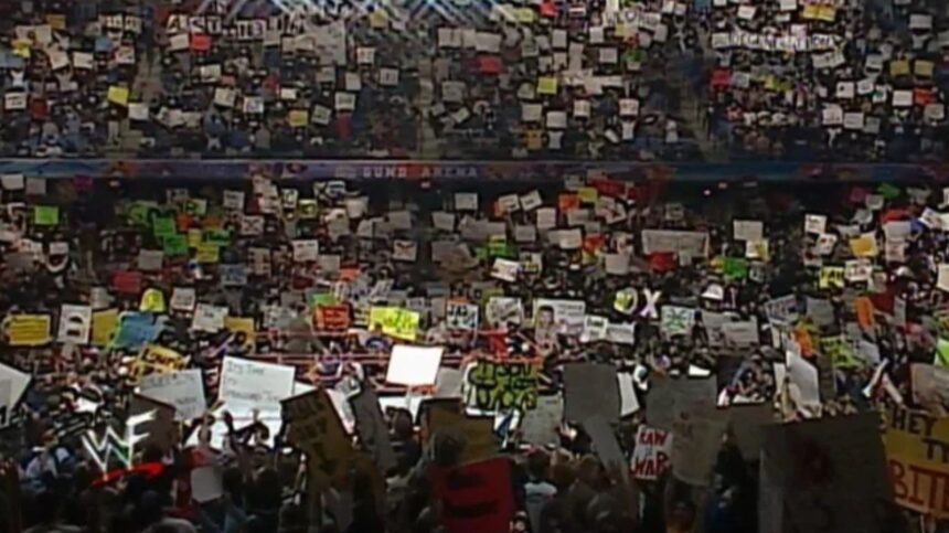 The wildest sign WWE crowd has ever held up on TV