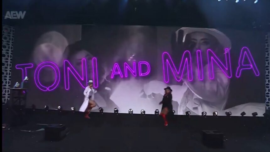 Toni Storm and Mina Shirakawa debuted new entrance on Dynamite. Photo: AEW