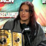 Kris Statlander at WrestleDream post show. Photo: AEW