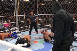 Mystery Man assists CM Punk with Bron Breaker pin in Men's War Games match at WWE Survivor Series