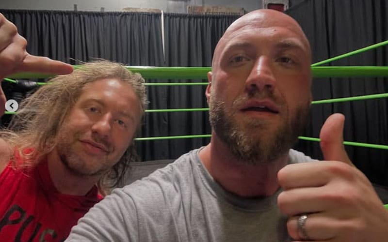 Nick Hogan spotted training with NWA's Brian Idle in a wrestling ring