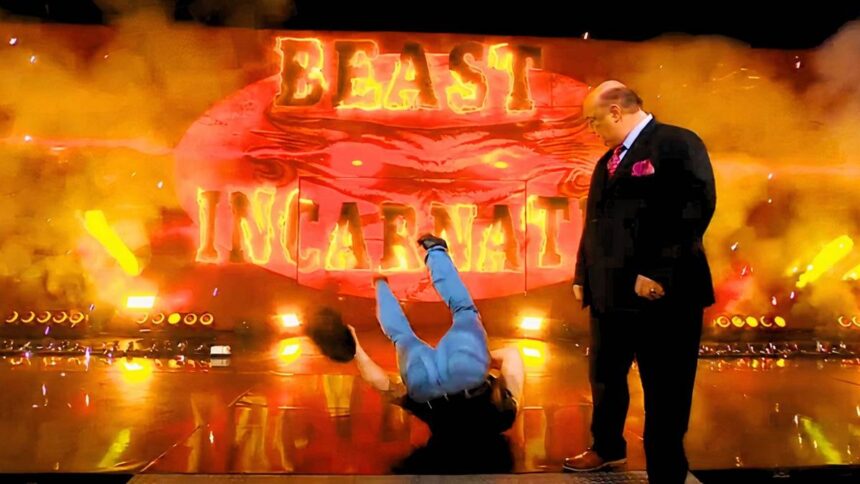 Paul Heyman reacts to Brock Lesnar's gaffe during WWE RAW entrance