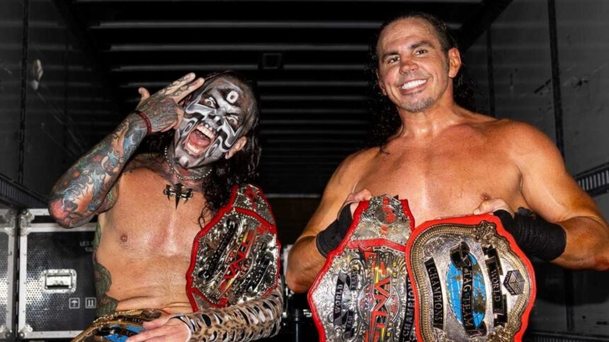 The Hardys will defend their tag titles against Anoa'ai Family in the main event of an indie show.