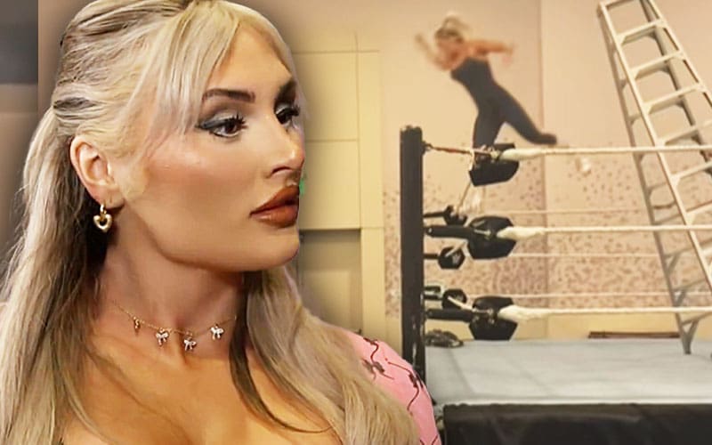 Tiffany Stratton releases video of nearly breaking her neck before major title match