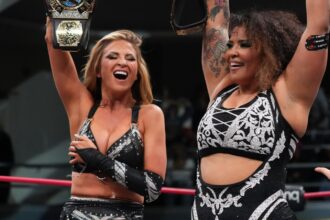 Tony Schiavone celebrates Harley Cameron's recent AEW success