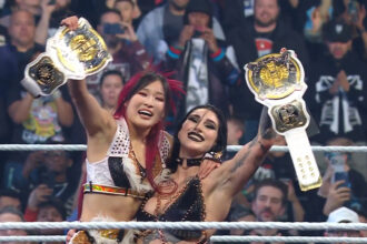 Rhea Ripley & IYO SKY win WWE Women's Tag Team Championship at RAW Netflix Memorial Opening Match