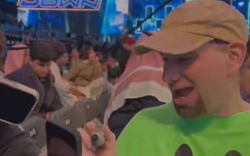 WWE Superfan Green Shirt Man Rushed to Autograph in Saudi Arabia