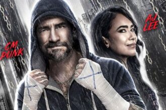 CM Punk and AJ Lee appear on WWE Elimination Chamber poster