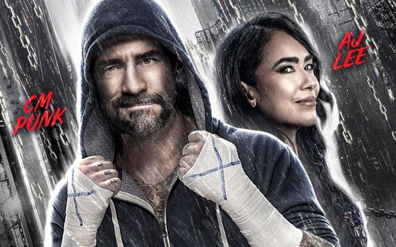 CM Punk and AJ Lee appear on WWE Elimination Chamber poster